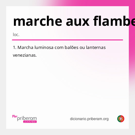 Significado de marche aux flambeaux